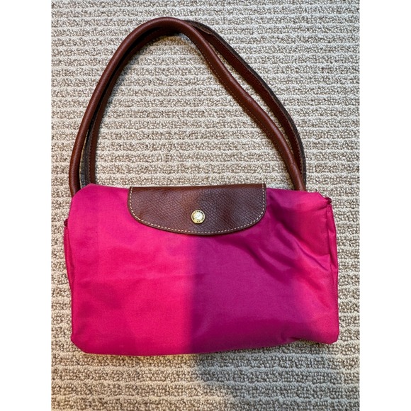 Longchamp Le Pliage Neo Tote Bag Hot Pink Nylon Leather Trim - Picture 5 of 10